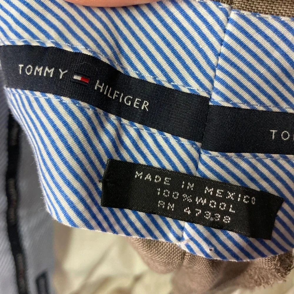 Tommy Hilfiger Men's Wool‎ Blend Dress Pants Slacks Tan Size 36x30 Pleated